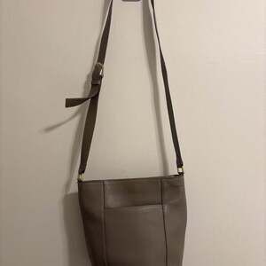 Nordstrom Gray Genuine Leather Crossbody Bag